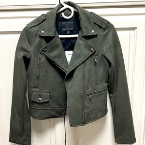 NWT Banana Republic olive green moto jacket XS